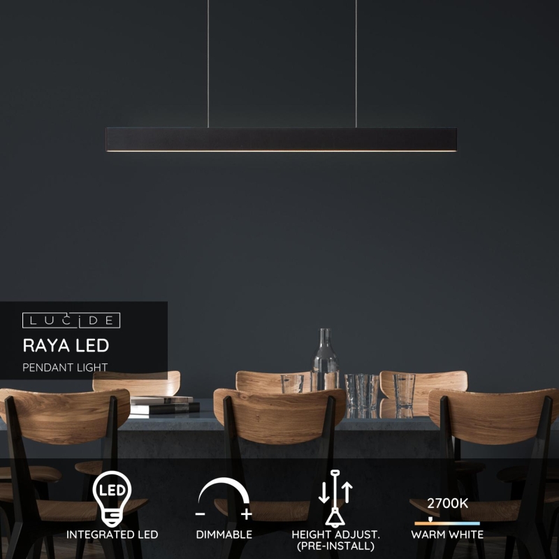 Lucide RAYA LED - Závesné svietidlo - LED Dim. - 1x36W 2700K - Čierna